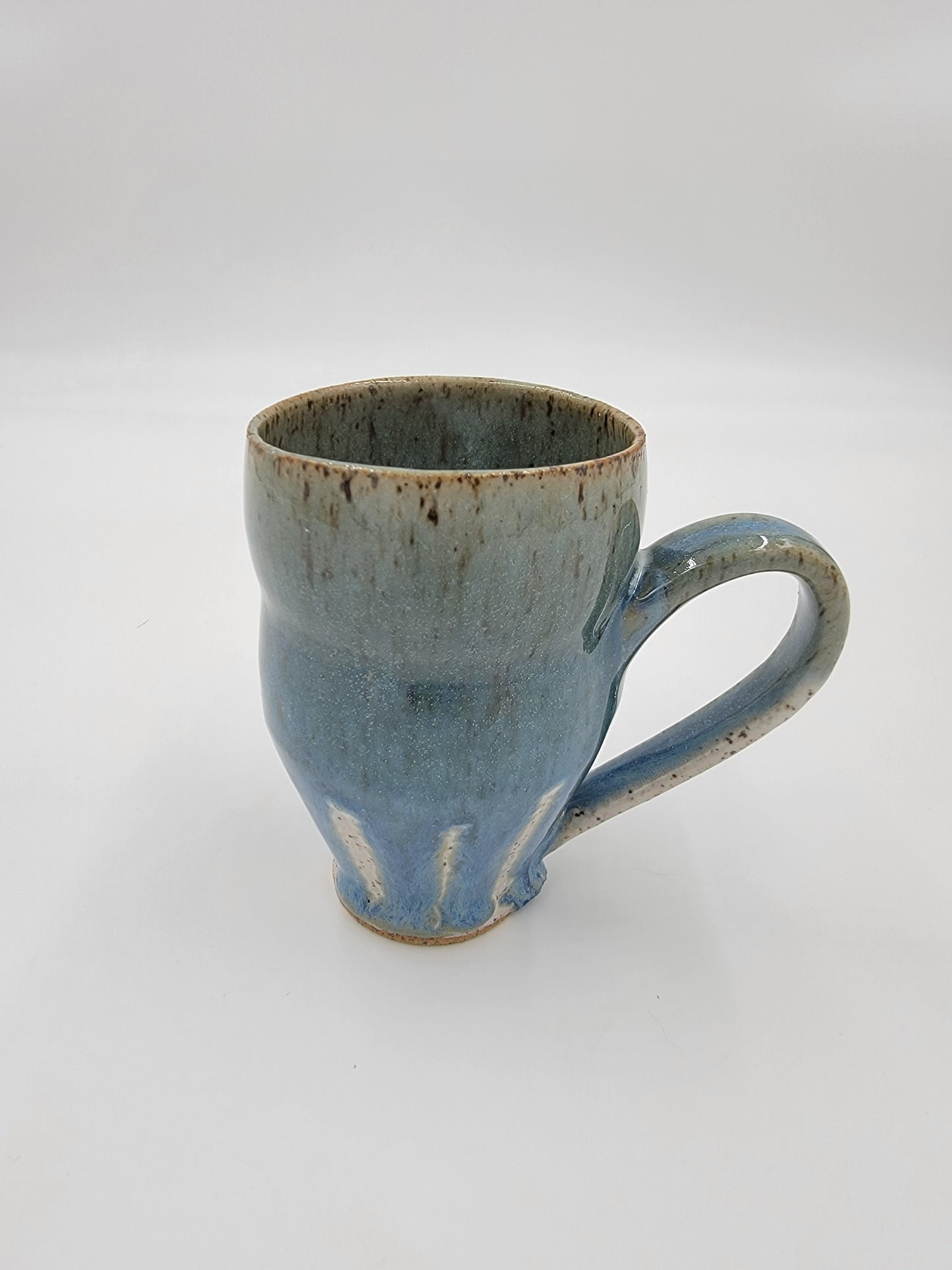 Wheel Thrown Blue Opal Collection Mug #7