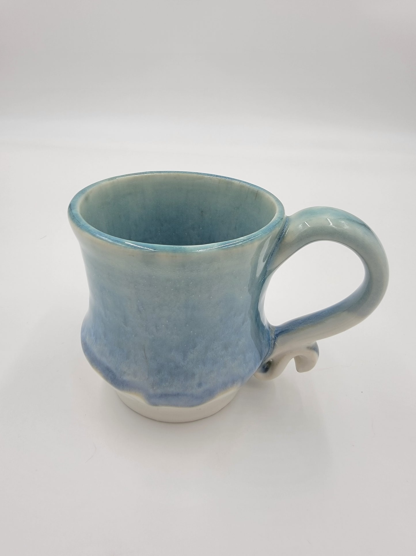 Wheel Thrown Blue Opal Collection Mug #9