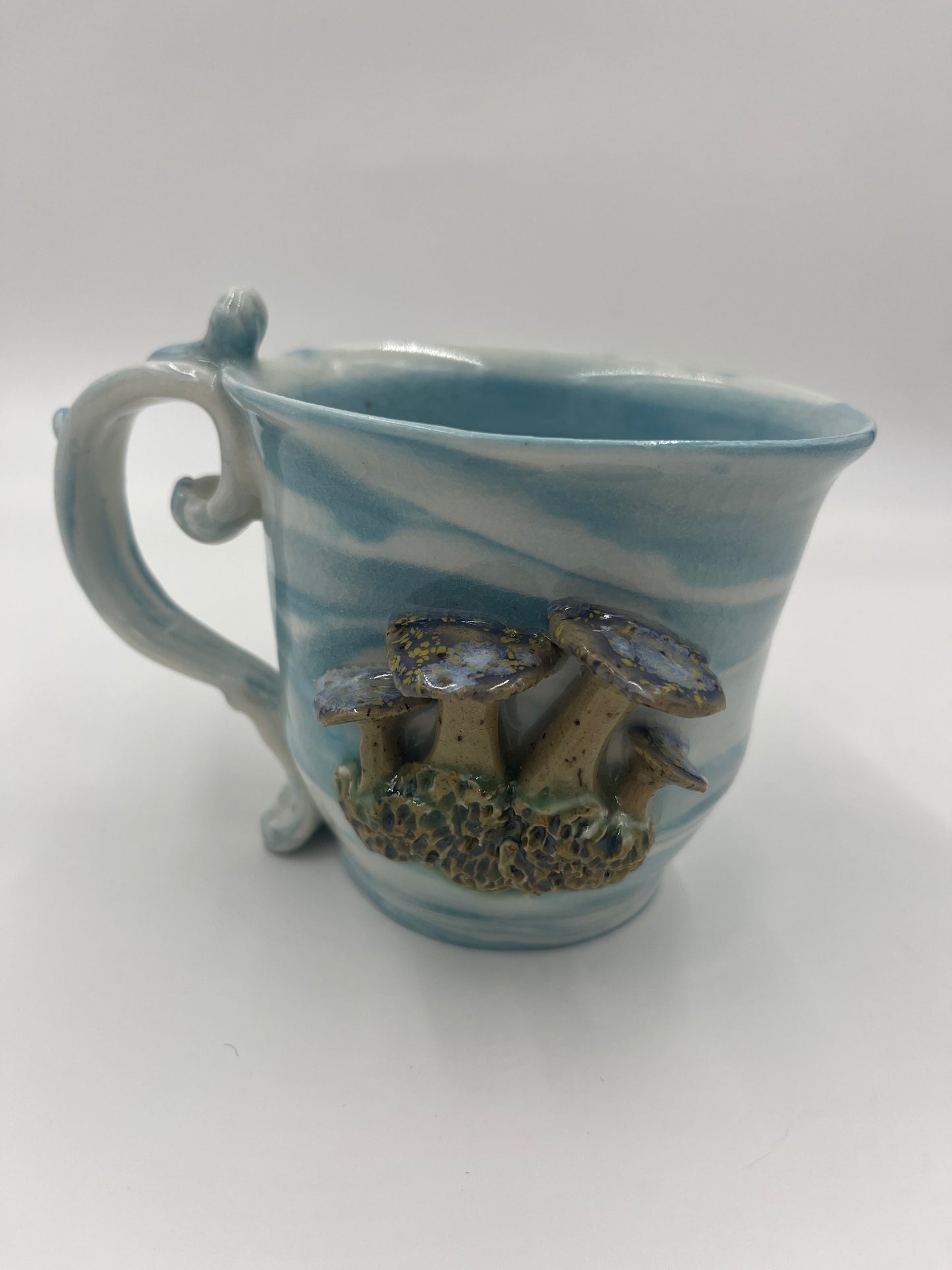 Mushroom Mug - Blue / White marble