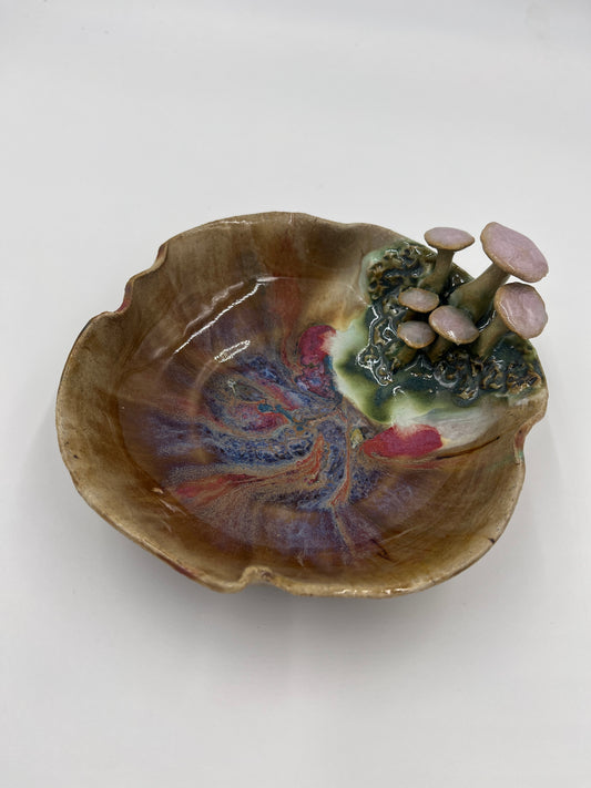 Mushroom bowl - Rose Crackle