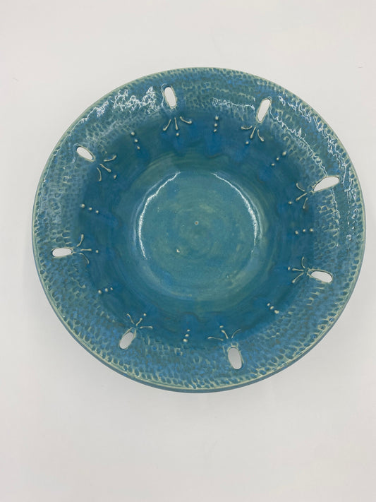 Blue Carved Bowl