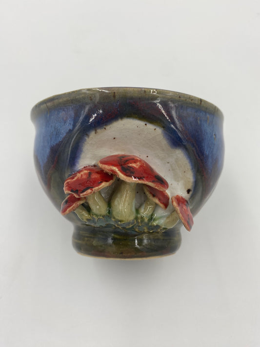 Blue 3D Mushroom Bowl