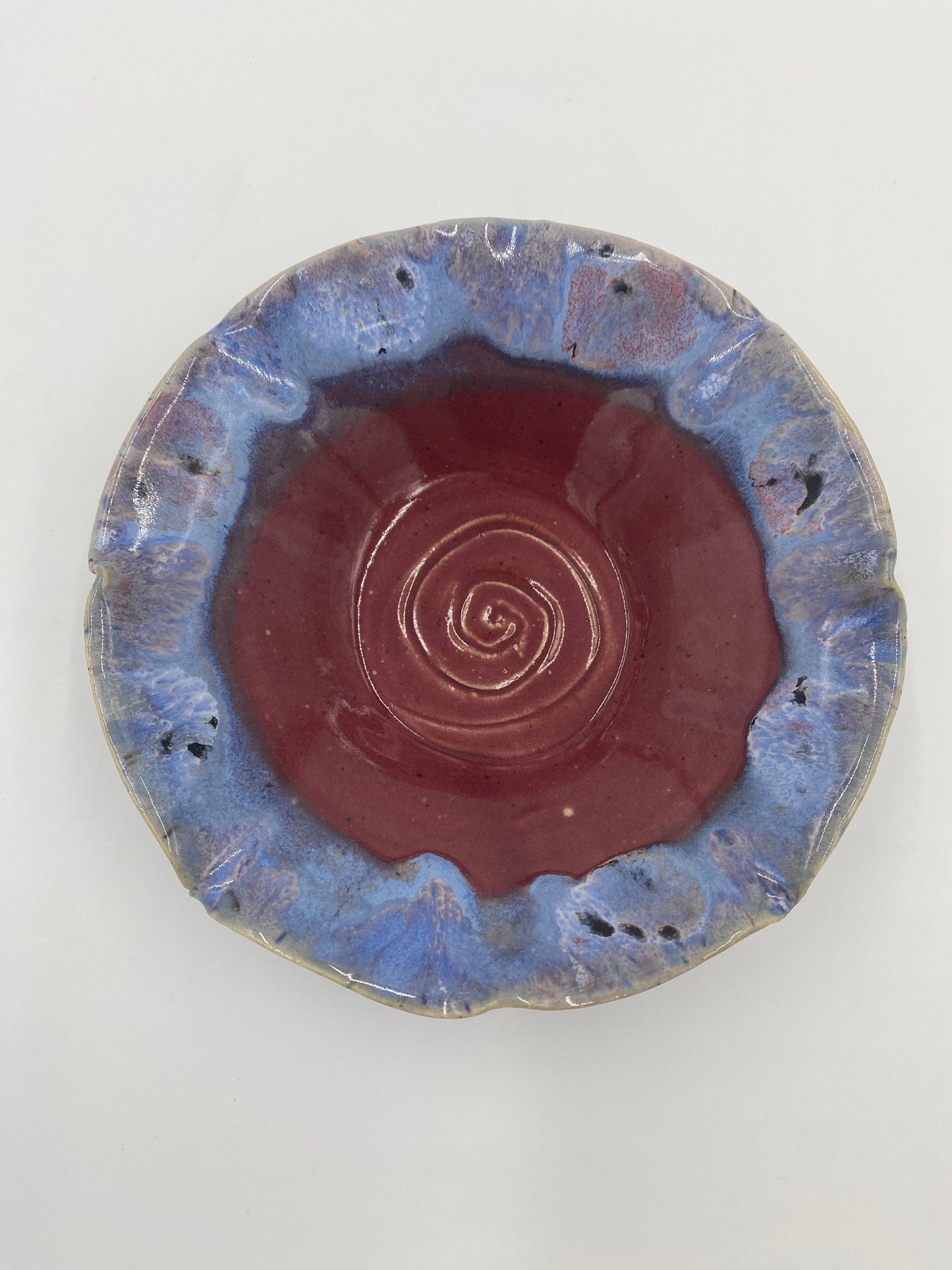 Pink wavy bowl